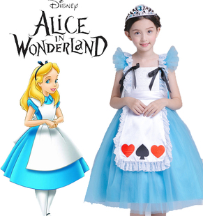 儿童爱丽丝梦游仙境公主裙女仆装 舞台演出Alice in Wonderland