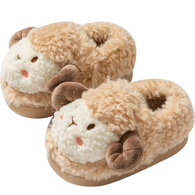 儿童棉拖鞋包跟加绒加厚保暖