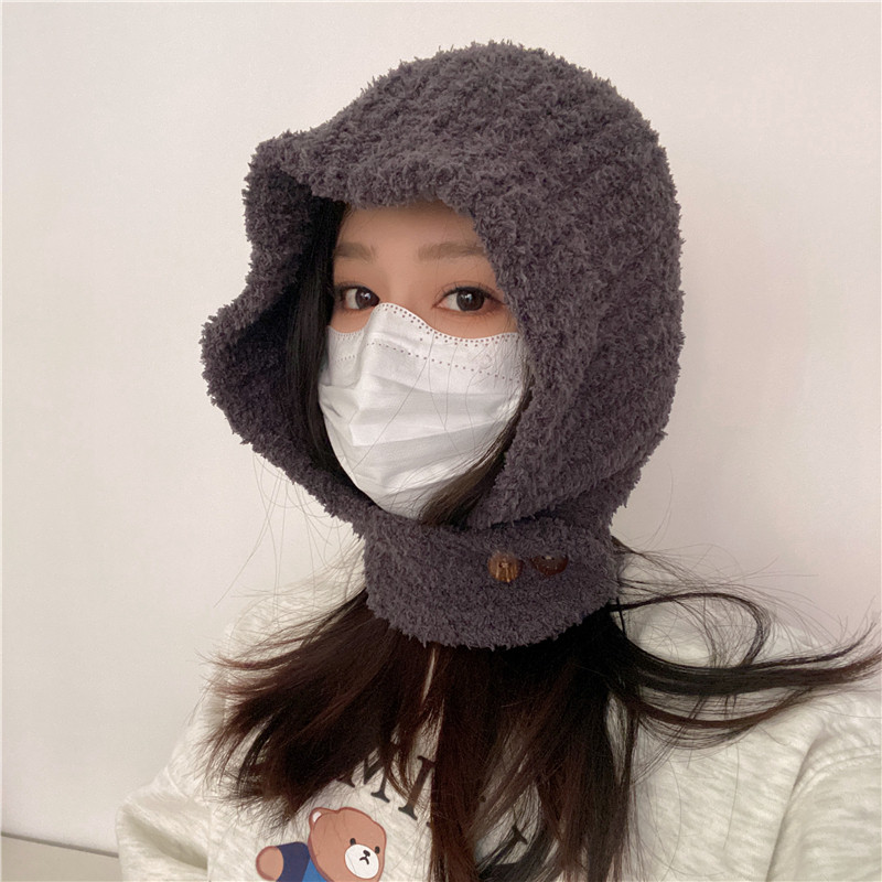韩版帽子围巾一体毛绒绒巴拉克拉法帽女秋冬围脖保暖脖套护耳帽子,服饰配件/皮带/帽子/围巾,帽子,淘宝优惠券,粉丝福利购,淘宝优惠卷