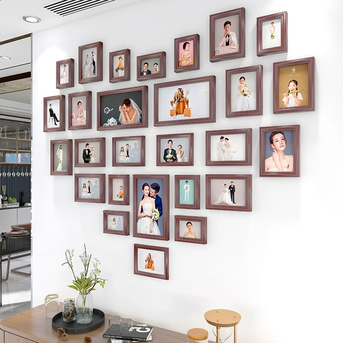 Дизайнерская фотография, настенная фоторамка в форме сердца