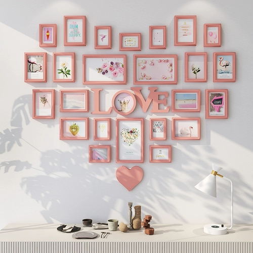 Дизайнерская фотография, настенная фоторамка в форме сердца