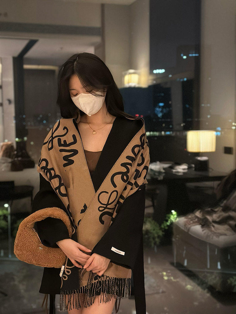 秋冬流苏百搭情侣围巾