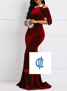 Womens Evening Party Dress Long gowns blue red black 3xl 2xl