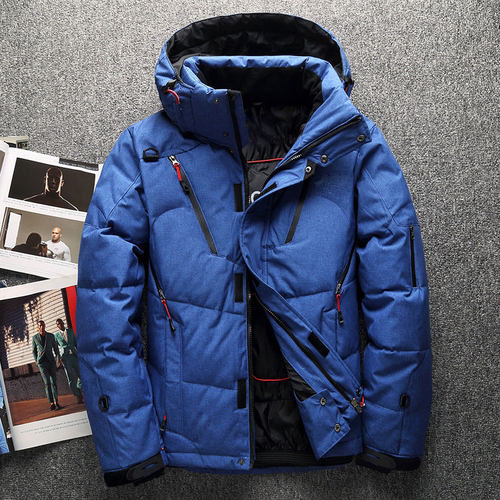 Winter Down Jackets Men Warm Parkas 男士羽绒服休闲连帽外套