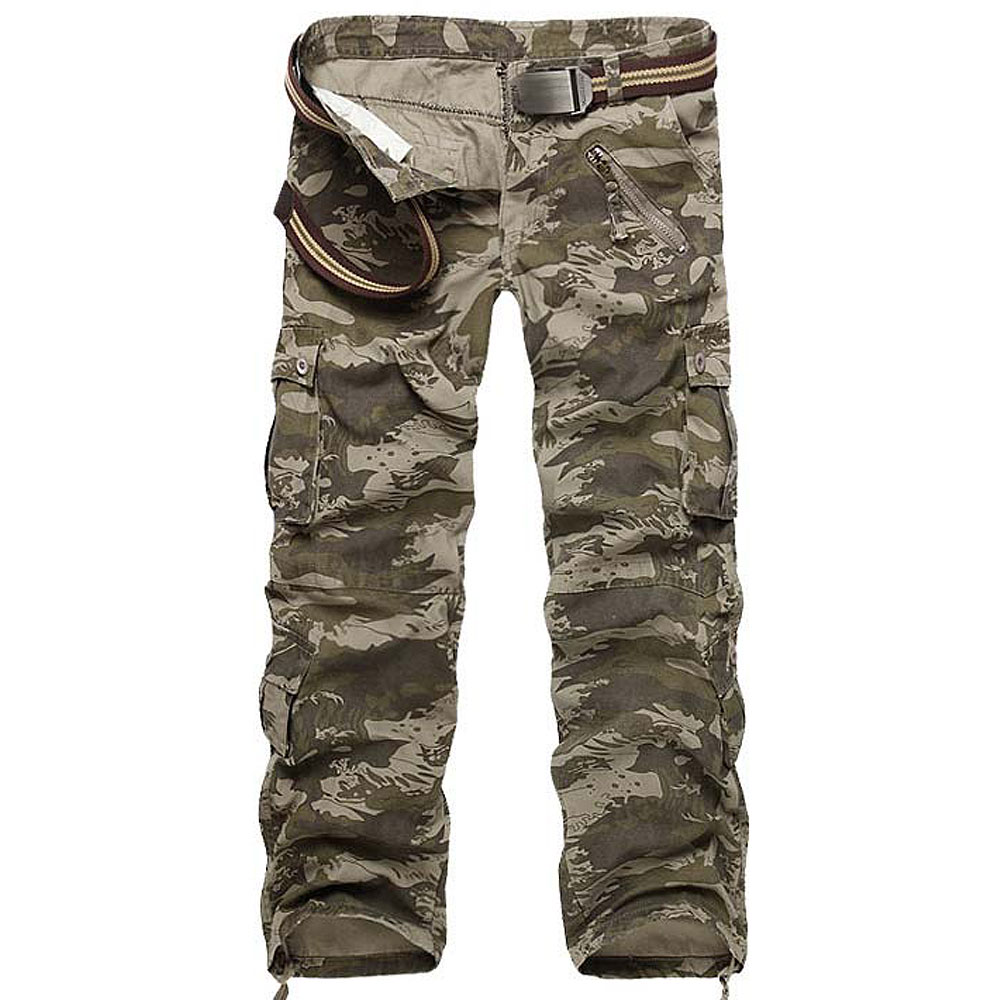 Men Camouflage Trousers Men Camo Bags Pants 男士迷彩工装长裤