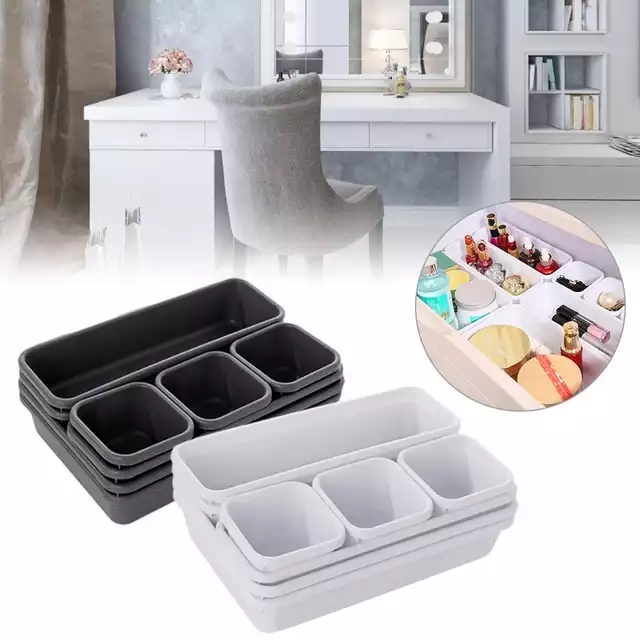 8pcs/set Home Drawer Organizer Box Trays Storage Office  Box