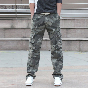 工装长裤 Army men Military camo cargo pants leisure Trousers