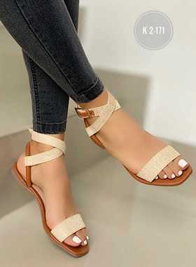 women flat sandals big size 43 summer shoes 大码女平跟凉鞋