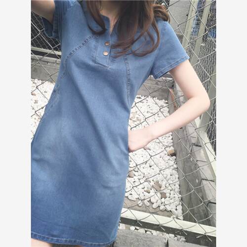 Denim Dress For Women Summer Jeans Dresses Ladies牛仔连衣裙