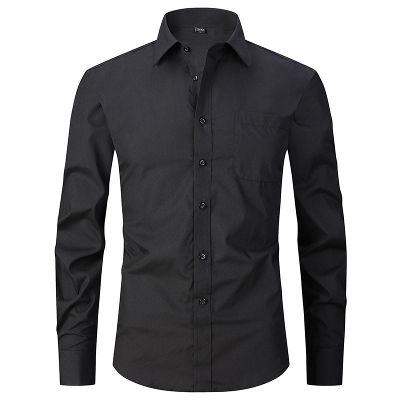 French Cuff Formal Men's Dress shirt Long Sleeve Buttons 6XL
