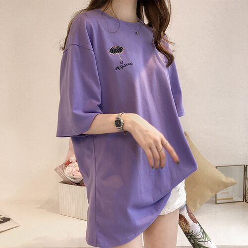 women fashion t shirt summer ladies loose tops 女士打底衫T恤