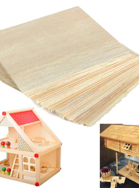 20pcs/set Balsa Wood Sheets Wooden Plate Model For DIY House