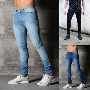 Feet Slim Jeans Europe and America Men's Skinny Jeans牛