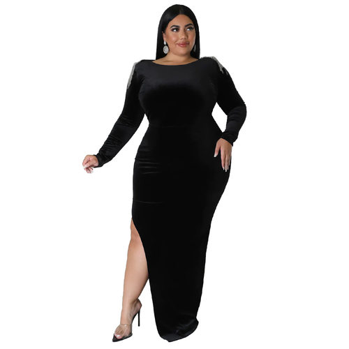 Fat women Clothes autumn long dress plus size lady dress 5xl