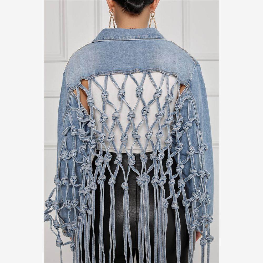 Plus size denim jacket for women coat jeans jackets 2022 new图片