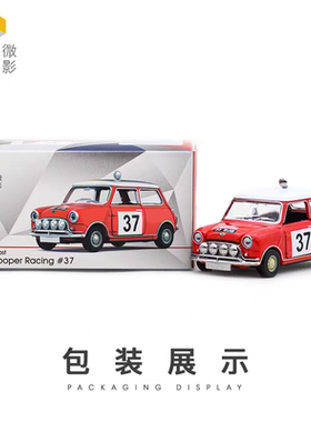 Tiny微影1:50复古红色37#迷你谷巴 Mini Cooper合金车模收藏摆件