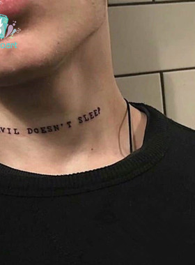 Waterproof Temporary Tattoo Sticker Black Devil Doesn't