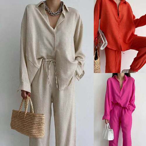 2023 Summer New Women's Shirt Fashion Casual Set