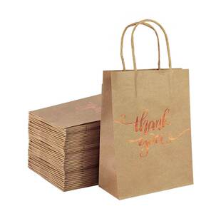 21cm Portable Paper Bags Thank You Gift Packaging Bag for Th