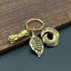实心黄铜时来转转钥匙扣八大佛挂件钥匙圈蟹钳吊坠 一件代发