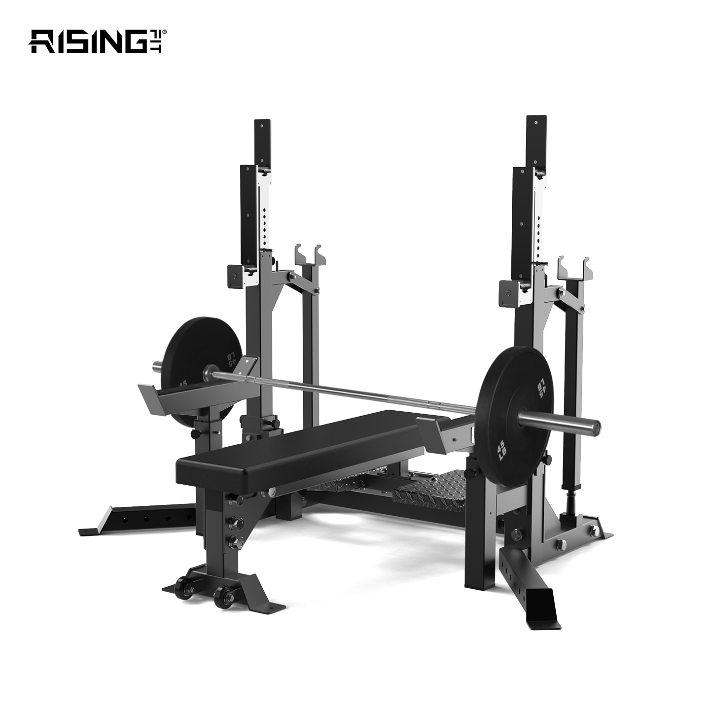 锐思力量举竞赛组合架深蹲卧推家用训练器材可调节多功能硬拉器械