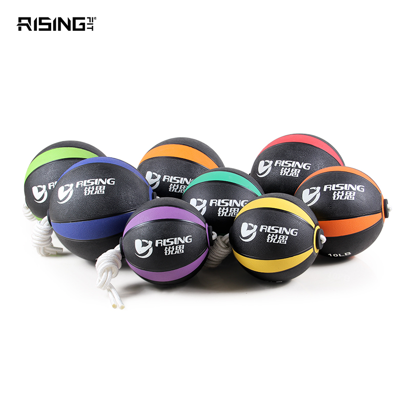 锐思甩球带拉绳药球实心