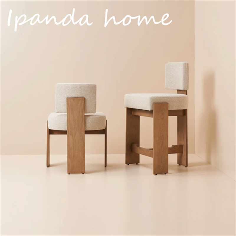 餐椅北美白蜡木颗粒绒