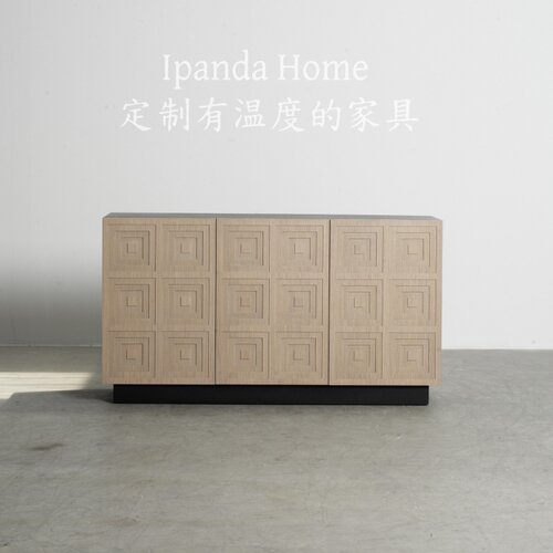 中古风实木做旧色餐边柜法式复古高级感家用客厅靠墙储物柜收纳柜