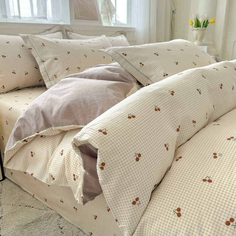 全棉床上四件套ins风宿舍三件套