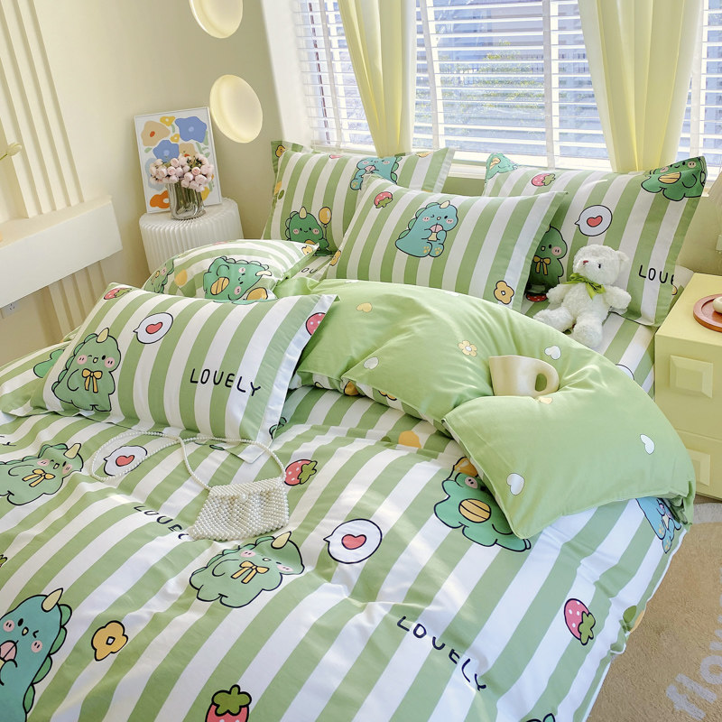 新款全棉四件套100纯棉儿童床单被套卡通单人宿舍学生床上三件套3,床上用品,床品套件/四件套/多件套,淘宝优惠券,粉丝福利购,淘宝优惠卷
