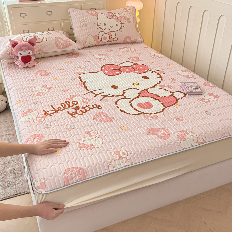 helloKitty床笠款儿童乳胶凉席学生宿舍单人空调软席子夏季可水洗