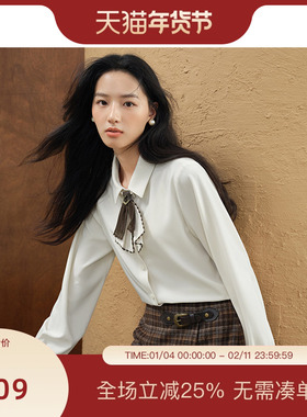 PIT复古设计感磨毛衬衫女2025冬冬新款宽松显瘦气质通勤减龄衬衣