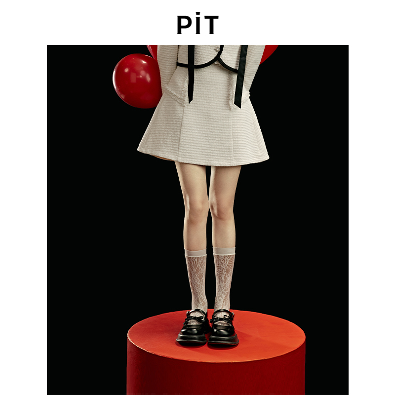 PIT复古法式高级感小香风半身裙女2025秋装新款a字高腰显瘦短裙