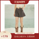 休闲裤 PIT复古纯色高腰压褶A字短裤 女2025夏透气直筒阔腿西装