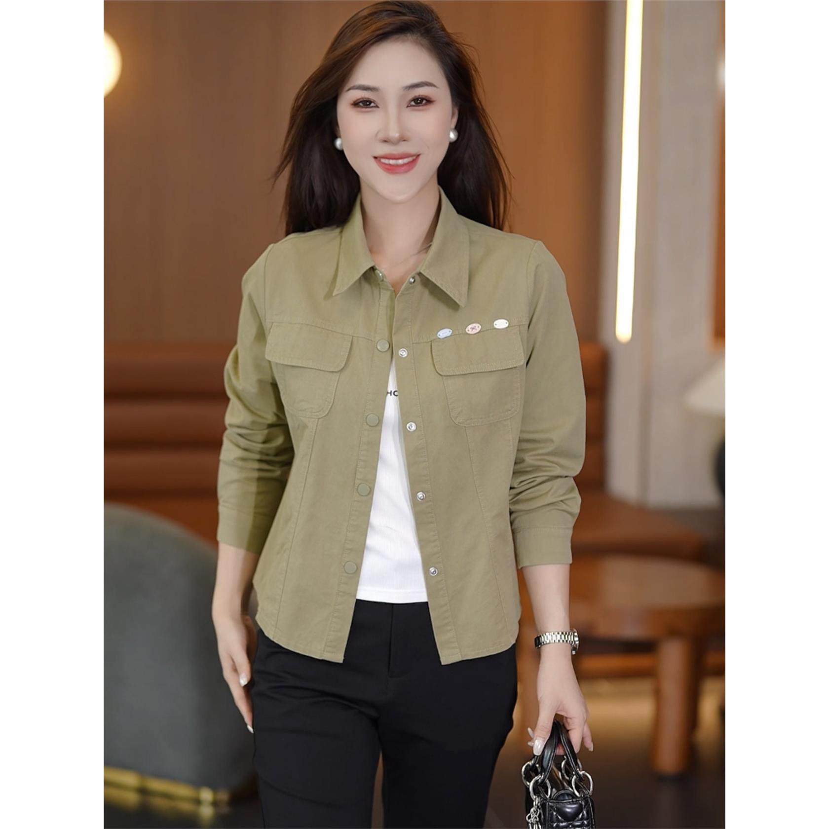 女士衬衫夏季新款洋气减龄显瘦百搭小个子显瘦休闲短外套夹克上衣,女装/女士精品,短外套,淘宝优惠券,粉丝福利购,淘宝优惠卷