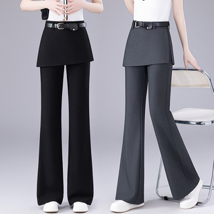 女假两件屁帘微喇休闲裤 流行时髦显瘦百搭喇叭裤 时尚 2026春夏新款