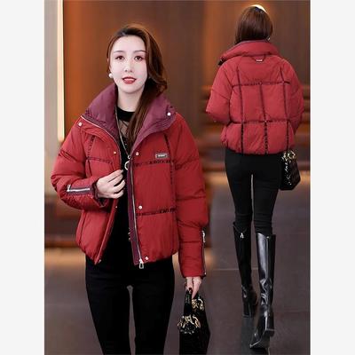 短款棉服女冬季2025年新拼接棉袄