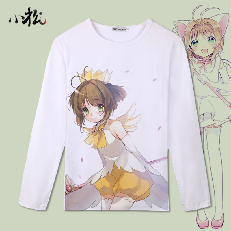 魔卡少女樱动漫周边T恤长袖百变小樱小可二次元衣服秋冬季cos服装|ruв категории Детская одежда, футболка - от Buy2taobao.com для оказания профессиональной услуги покупки агента Taobao