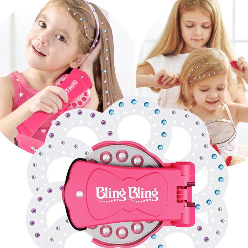 彩妆玩具 blingbling钉钻机 女孩过家家头发贴钻机玩具 blinger