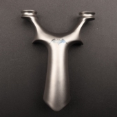 新款 630不锈钢一代蝙蝠弹弓圆头竞技专用绑绳扁皮筋弹弓 弓拓正品