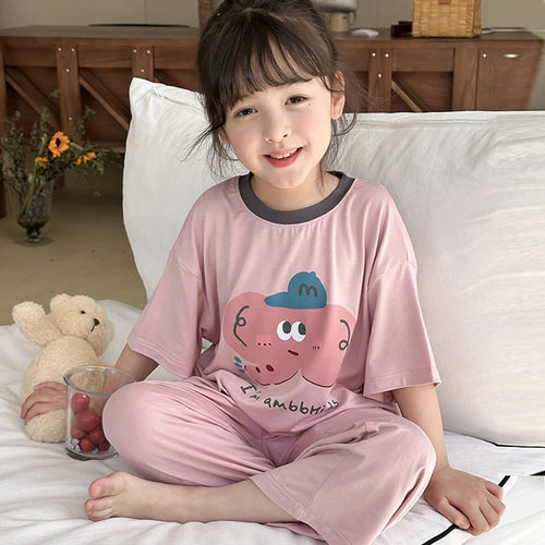 夏季儿童莫代尔家居服睡衣套装