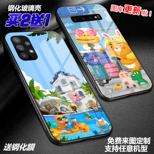 kakao friend合照手机壳适用三星a56a55a1a16a36s26s25磁吸s24a22s23a52a54note20u玻璃s21a42note10litea9s