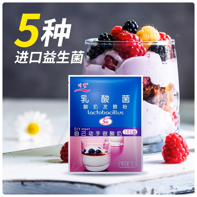 川秀乳酸菌酸奶发酵粉5菌酸奶粉