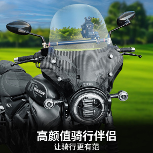 适用于豪爵摩托车TR300风挡支架都市旅行版改装配件前挡风板玻璃