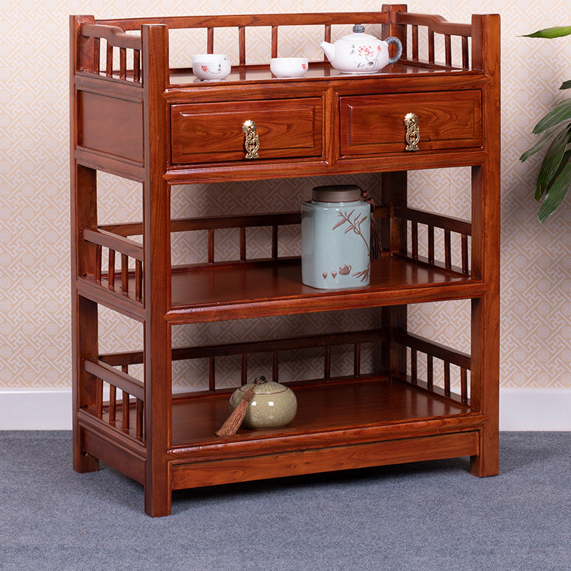 新中式实木客厅厨房茶水柜