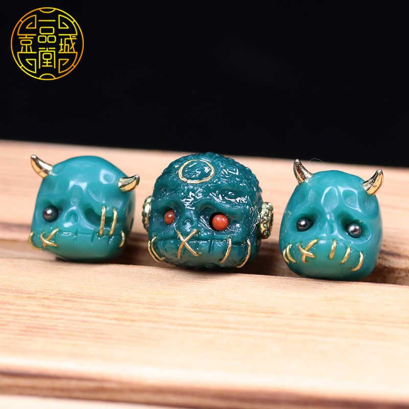 diy琉璃阿呆文玩椰蒂手串隔珠