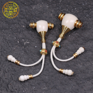 猛犸象牙榫卯三通配925银万向轴套装 背云弟子珠百香菩提手串配饰