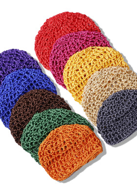 Thick line hook net hat sleeping bag 手工网帽女士纯色