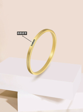 Customized ring name 名字指环 DIY字母高抛光钛钢戒指
