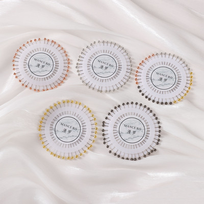 anti-slip clothing  pin plate 金属色珠光针大头针防走光